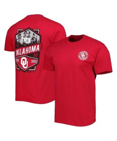 Men's Crimson Oklahoma Sooners Double Diamond Crest T-shirt $17.60 T-Shirts