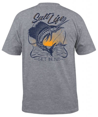 Men's Golden Hour Logo Graphic Pocket T-Shirt Gray $16.96 T-Shirts