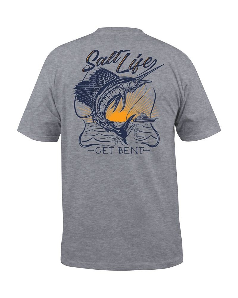 Men's Golden Hour Logo Graphic Pocket T-Shirt Gray $16.96 T-Shirts