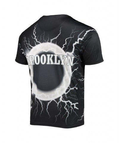 Men's Black Brooklyn Nets Tornado Bolt T-shirt $27.00 T-Shirts