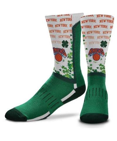 Men's New York Knicks Four Leaf St. Patrick's Day V-Curve Crew Socks $10.58 Socks