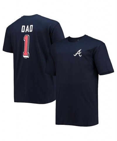 Men's Navy Atlanta Braves Big and Tall Father's Day 1 Dad T-shirt $25.49 T-Shirts