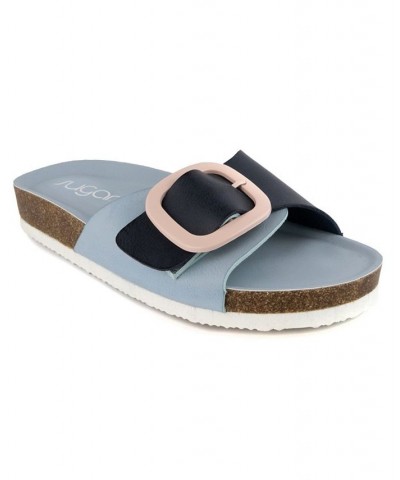 Women's Zerri Slip-on Slide Sandals Blue $27.00 Shoes