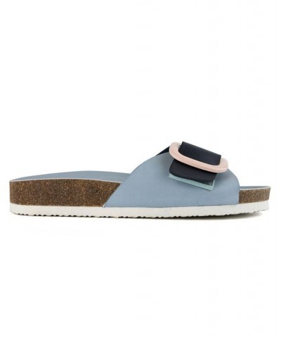 Women's Zerri Slip-on Slide Sandals Blue $27.00 Shoes