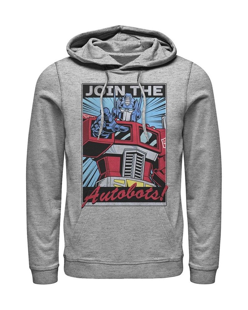 Men's Transformers Generations Join Autobots Fleece Hoodie Gray $27.06 Sweatshirt