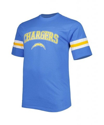 Men's Powder Blue Los Angeles Chargers Big and Tall Arm Stripe T-shirt $28.59 T-Shirts