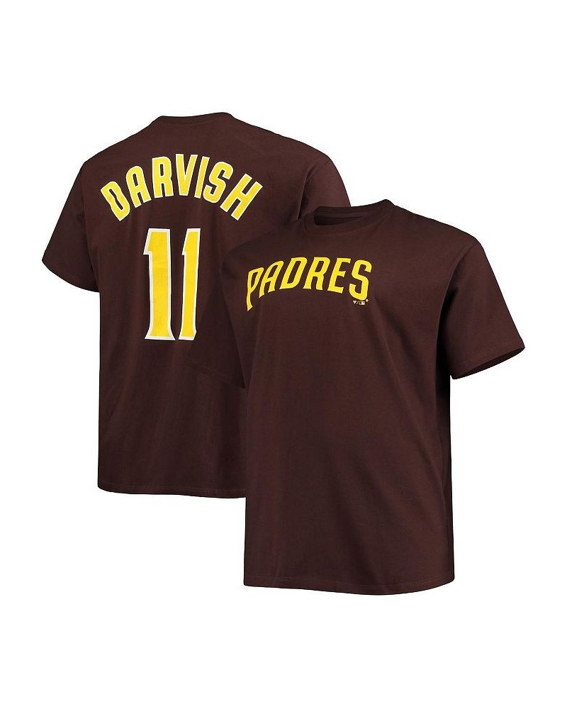 Men's Yu Darvish Brown San Diego Padres Big and Tall Name and Number T-shirt $20.70 T-Shirts