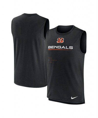 Men's Black Cincinnati Bengals Muscle Trainer Tank Top $15.12 T-Shirts