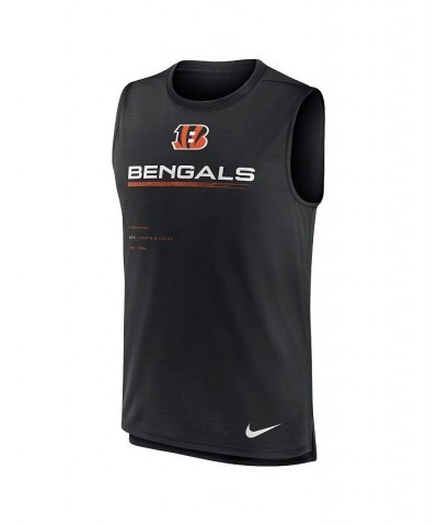 Men's Black Cincinnati Bengals Muscle Trainer Tank Top $15.12 T-Shirts