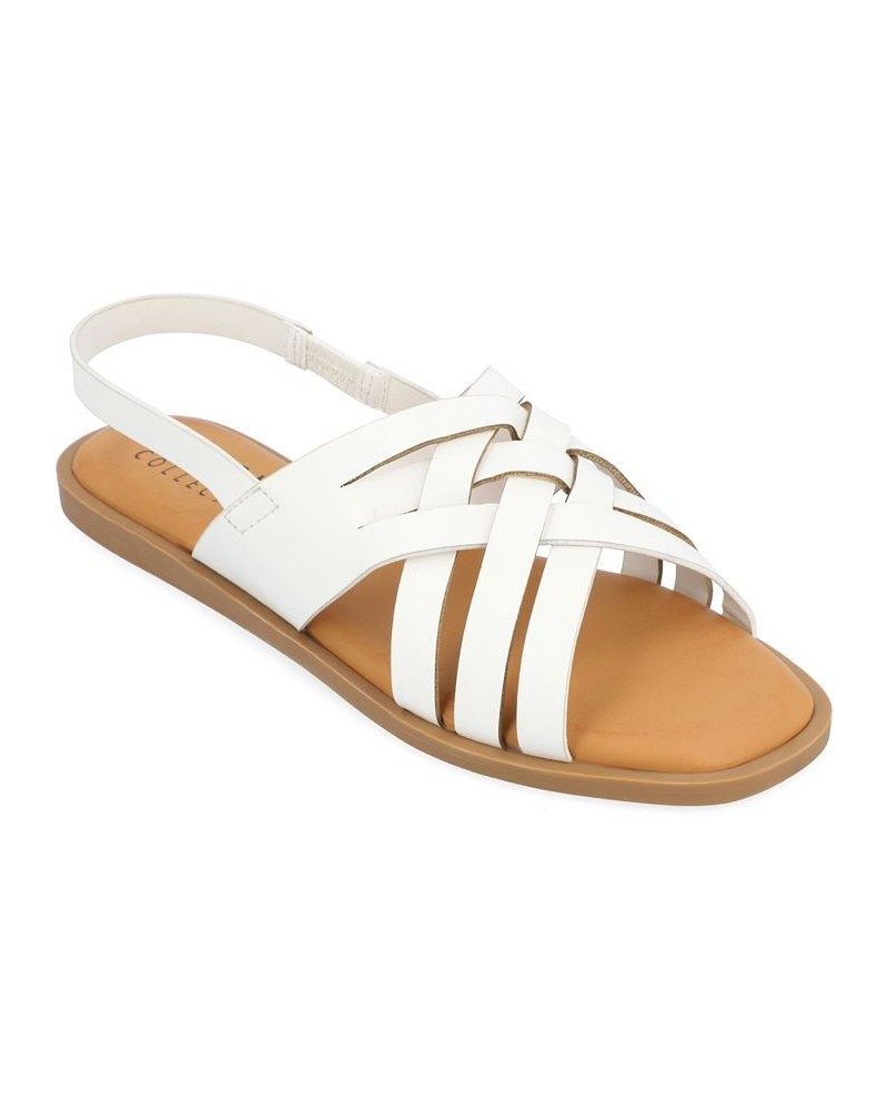 Women's Merrin Woven Sandals White $33.00 Shoes