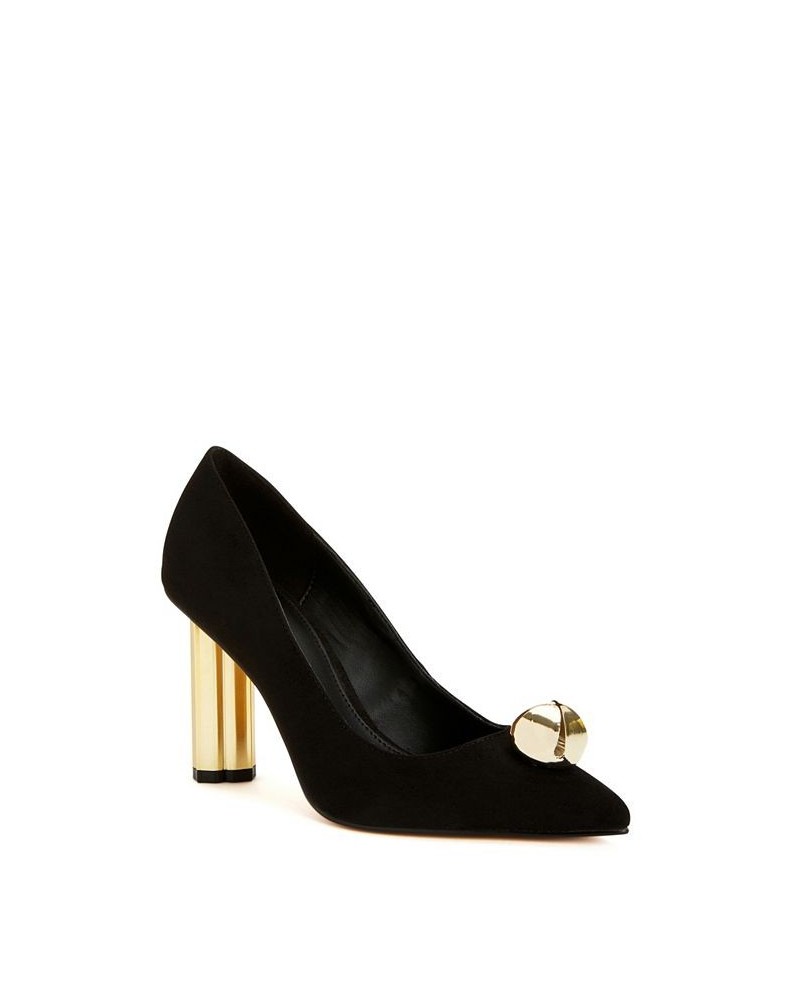 Women's The Dellilah Jingle Pointed Toe Pumps Black $40.46 Shoes