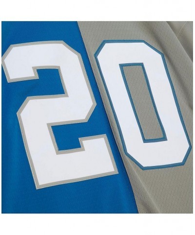 Men's Barry Sanders Silver, Blue Detroit Lions 1996 Split Legacy Replica Jersey $90.65 Jersey