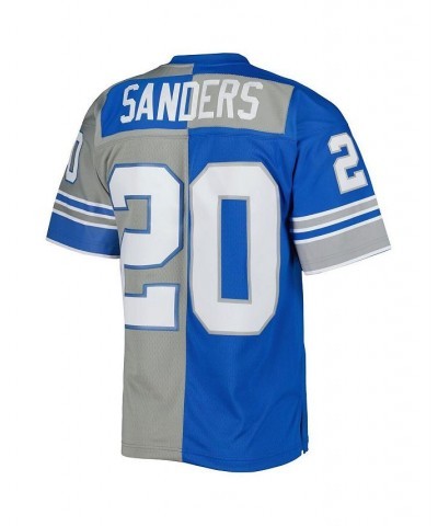 Men's Barry Sanders Silver, Blue Detroit Lions 1996 Split Legacy Replica Jersey $90.65 Jersey