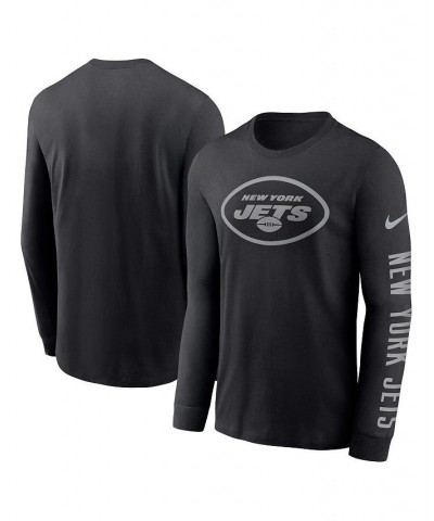 Men's Black New York Jets RFLCTV Name And Logo T-shirt $23.03 T-Shirts