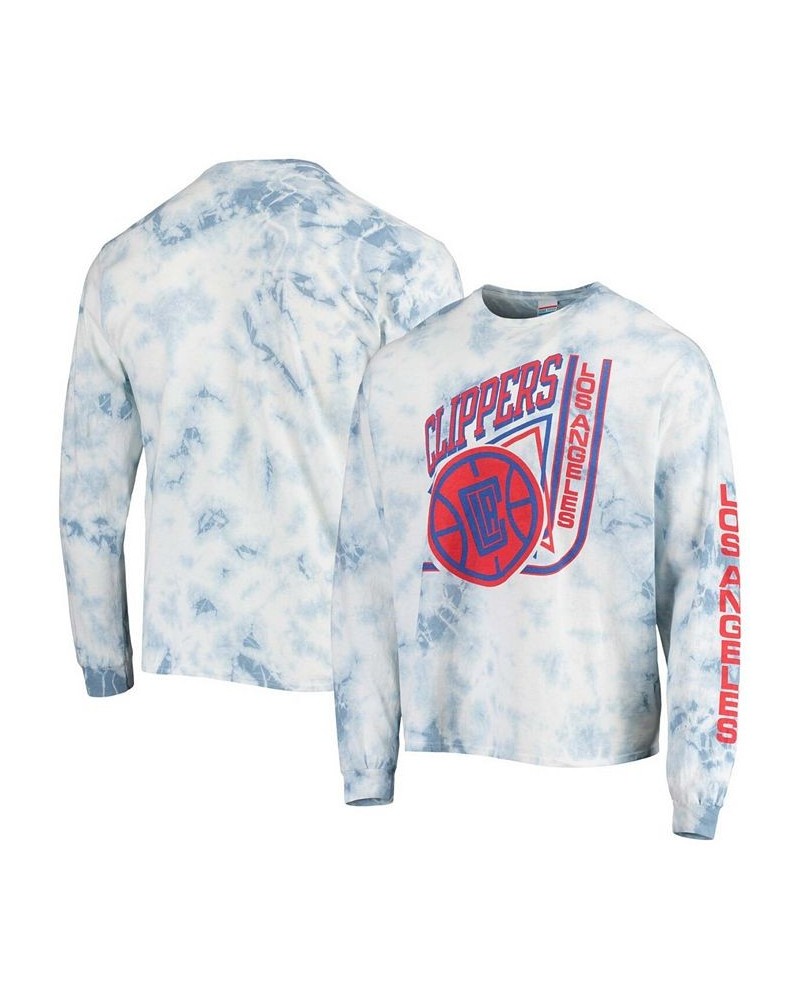 Men's Blue LA Clippers Throwback Tie-Dye Long Sleeve T-shirt $25.49 T-Shirts