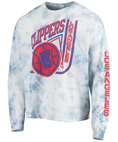 Men's Blue LA Clippers Throwback Tie-Dye Long Sleeve T-shirt $25.49 T-Shirts