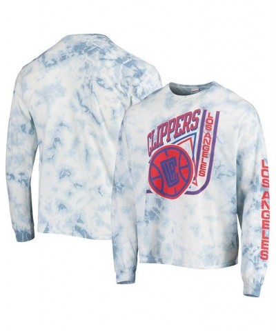 Men's Blue LA Clippers Throwback Tie-Dye Long Sleeve T-shirt $25.49 T-Shirts