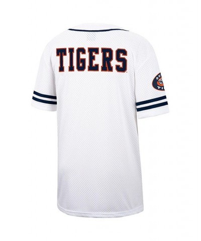 Men's White and Navy Auburn Tigers Free Spirited Baseball Jersey $31.50 Jersey