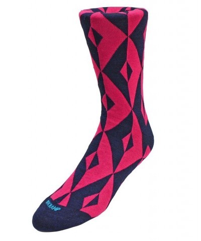 Men's Geometric Design Dress Sock Purple $15.90 Socks