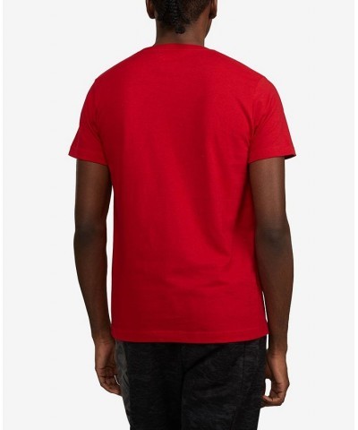 Men's Big and Tall Sitting On Stacks Graphic T-shirt Red $20.06 T-Shirts