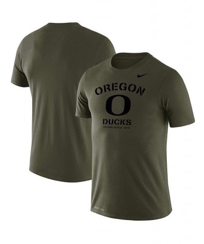 Men's Olive Oregon Ducks Stencil Arch Performance T-shirt $25.99 T-Shirts