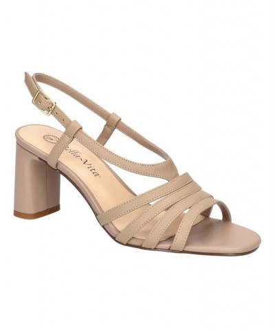 Women's Gretta Heeled Sandals Tan/Beige $51.25 Shoes