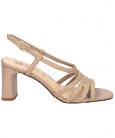 Women's Gretta Heeled Sandals Tan/Beige $51.25 Shoes