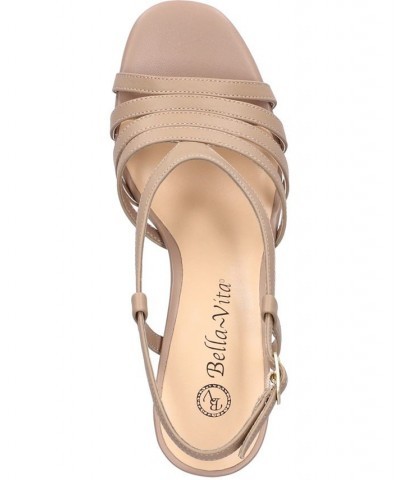 Women's Gretta Heeled Sandals Tan/Beige $51.25 Shoes