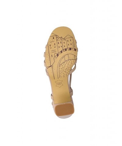 Women's Gretta Heeled Sandals Tan/Beige $51.25 Shoes