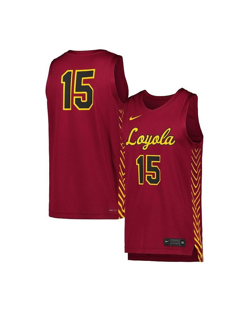 Men's 15 Maroon Loyola Chicago Ramblers Replica Basketball Jersey $38.70 Jersey