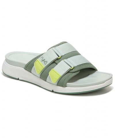 Women's Tribute Slide Sandals Green $43.20 Shoes