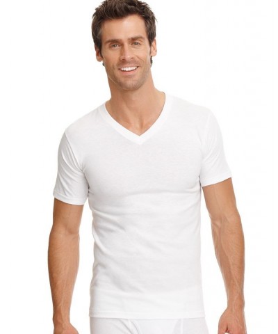 Men's Big & Tall Classic Tagless V-Neck Undershirt 2-pack White $11.97 Undershirt