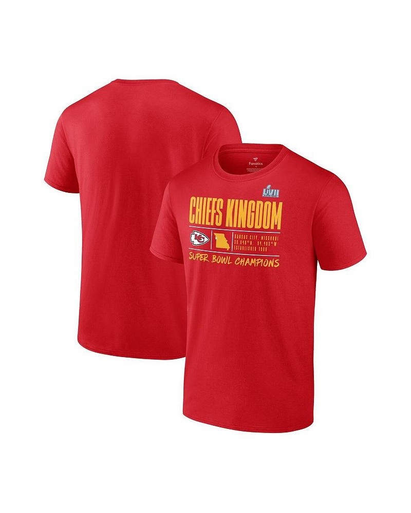 Men's Branded Red Kansas City Chiefs Super Bowl LVII Champions Big and Tall Slot Receiver T-shirt $21.50 T-Shirts