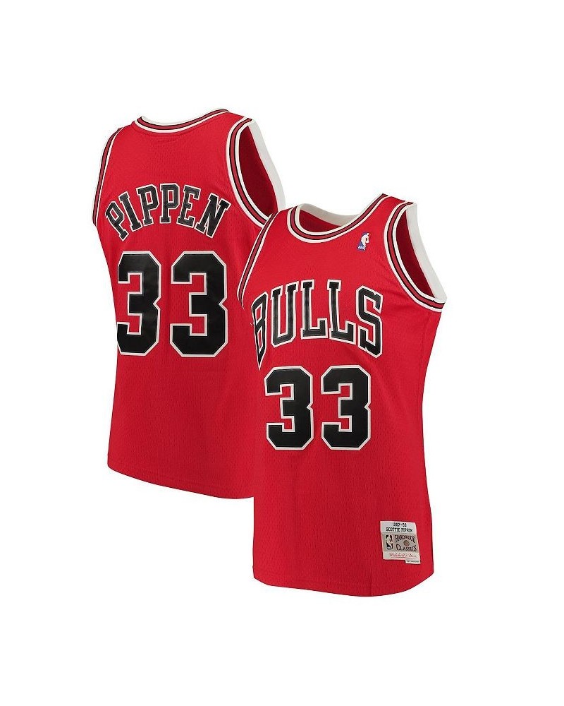 Men's Scottie Pippen Red Chicago Bulls Big and Tall Hardwood Classics Jersey $41.40 Jersey