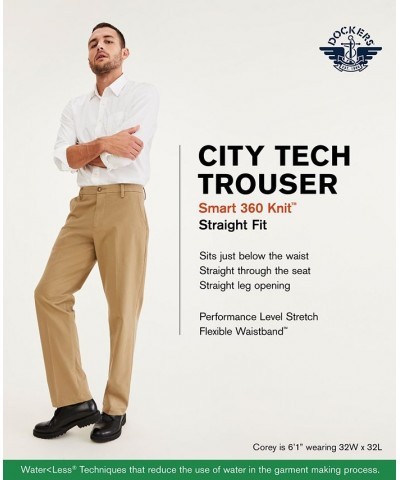 Men's Straight-Fit City Tech Trousers PD04 $30.80 Pants