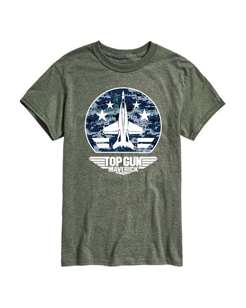 Men's Top Gun Maverick Plane T-shirt Green $17.15 T-Shirts