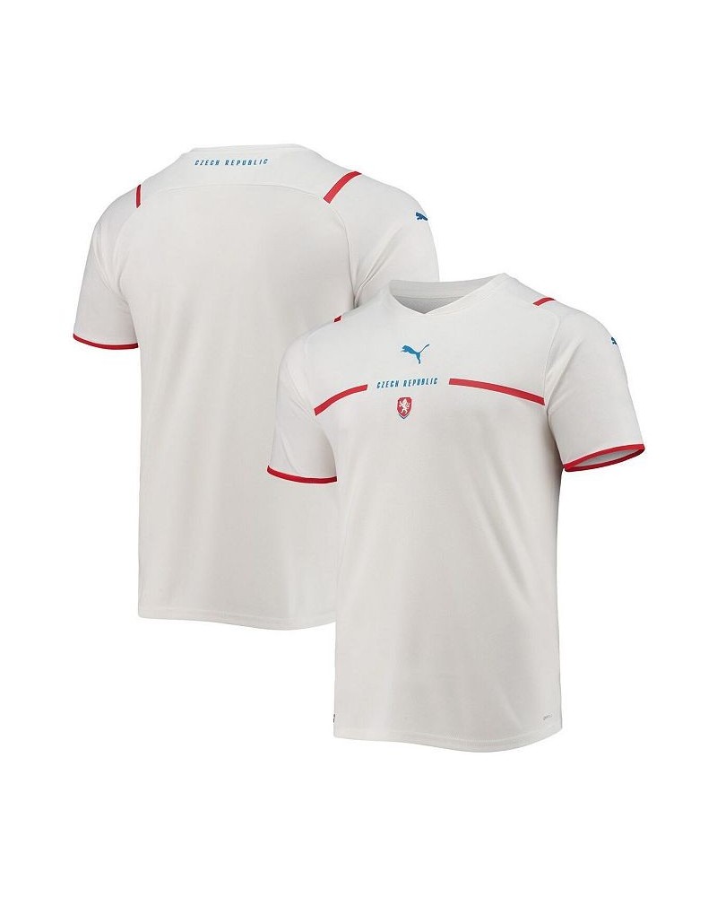 Men's White Czech Republic National Team 2021/22 Away Replica Jersey $39.26 Jersey