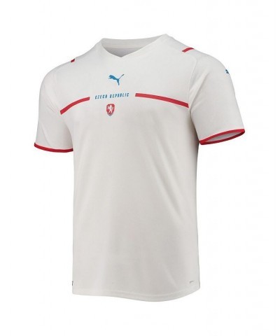 Men's White Czech Republic National Team 2021/22 Away Replica Jersey $39.26 Jersey