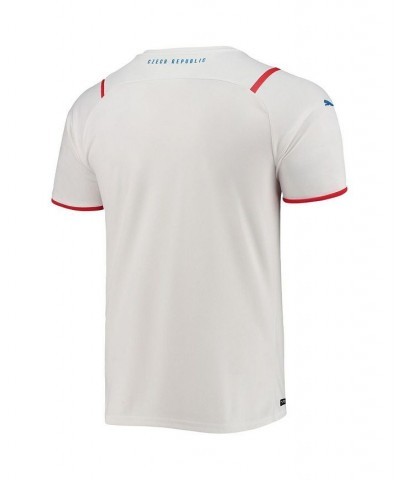 Men's White Czech Republic National Team 2021/22 Away Replica Jersey $39.26 Jersey