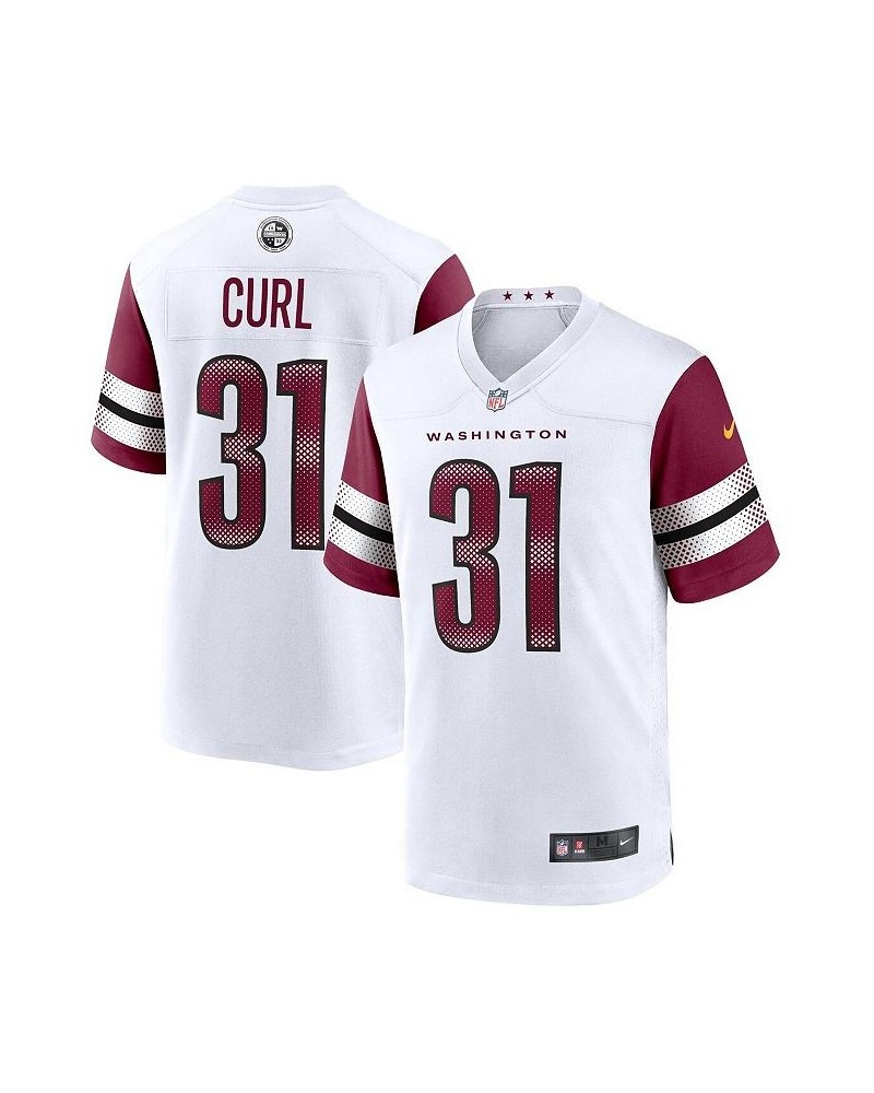 Men's Kamren Curl White Washington Commanders Game Jersey $47.08 Jersey