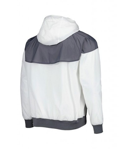 Men's White France National Team Windrunner Raglan Full-Zip Hoodie $44.85 Jackets