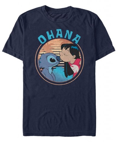 Men's Lilo Stitch Ohana Short Sleeve T-Shirt Navy $15.40 T-Shirts