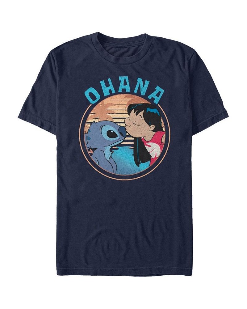 Men's Lilo Stitch Ohana Short Sleeve T-Shirt Navy $15.40 T-Shirts