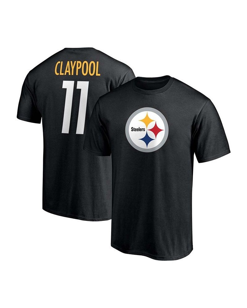 Men's Chase Claypool Black Pittsburgh Steelers Player Icon Name and Number T-shirt $17.33 T-Shirts