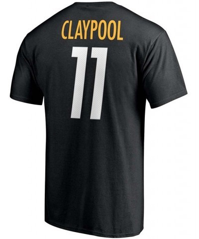 Men's Chase Claypool Black Pittsburgh Steelers Player Icon Name and Number T-shirt $17.33 T-Shirts