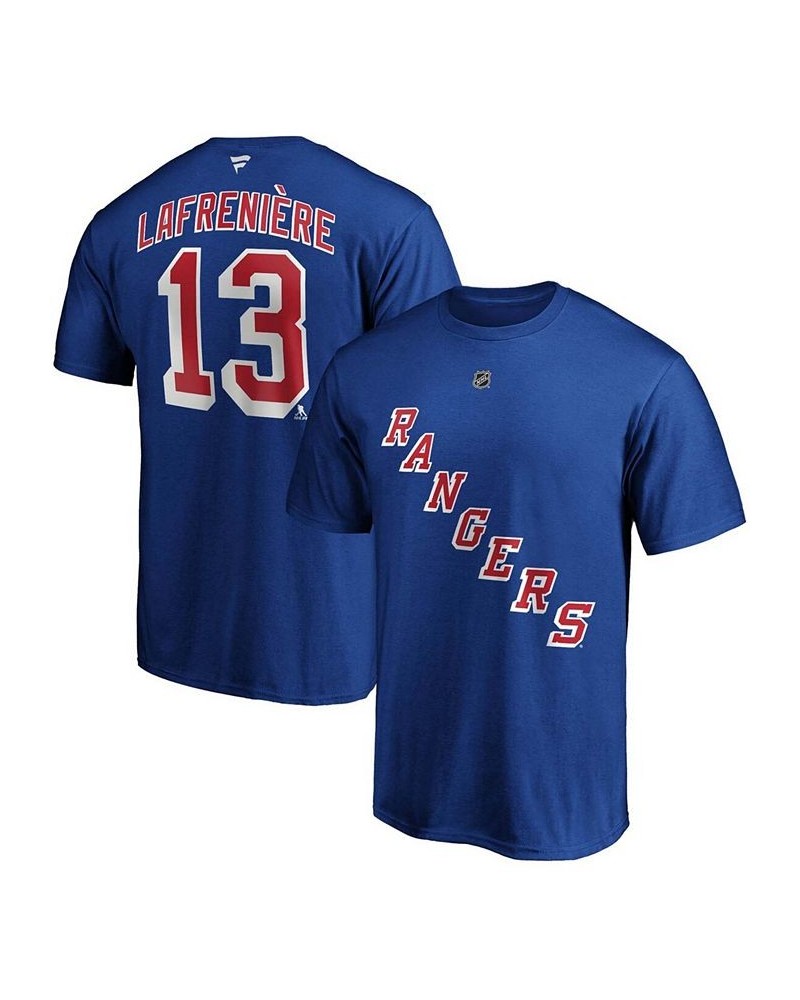 Men's Big and Tall Alexis Lafreniere Blue New York Rangers Name Number T-shirt $18.40 T-Shirts