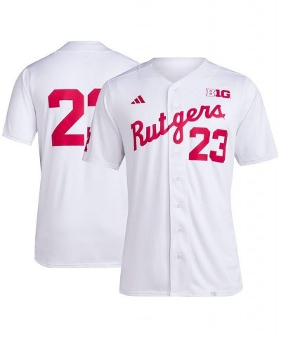 Men's 23 White Rutgers Scarlet Knights Team Baseball Jersey $39.60 Jersey