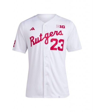 Men's 23 White Rutgers Scarlet Knights Team Baseball Jersey $39.60 Jersey