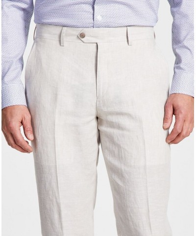 Men's Slim-Fit Linen Suit Pants Tan/Beige $31.35 Suits