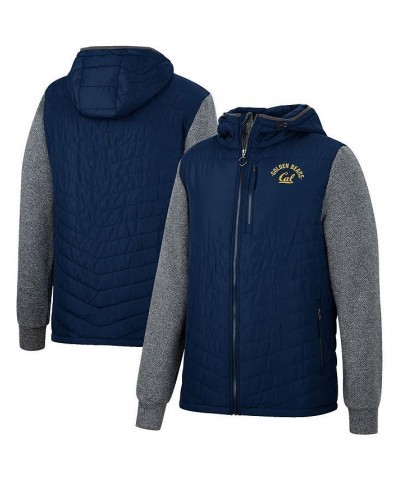 Men's Navy, Charcoal Cal Bears Course Herringbone Full-Zip Hoodie $47.50 Jackets